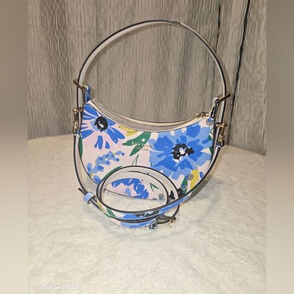 Kate Spsde Madison Floral Crescent new Bag - Picture 3 of 16